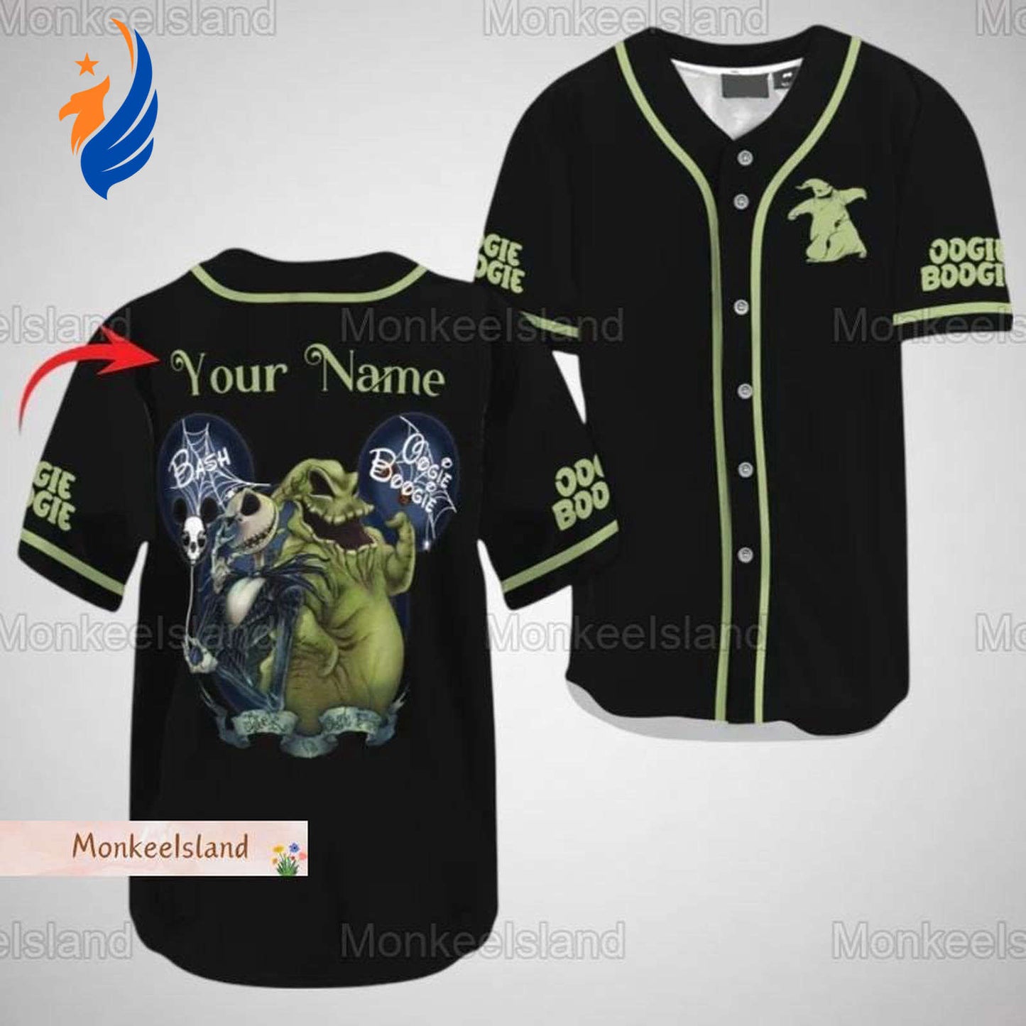 Custom Halloween Oogie Boogie Jersey - Nightmare Before Christmas Baseball Shirt - Bafud Hoodie, Sweatshirt | WearSparks.com