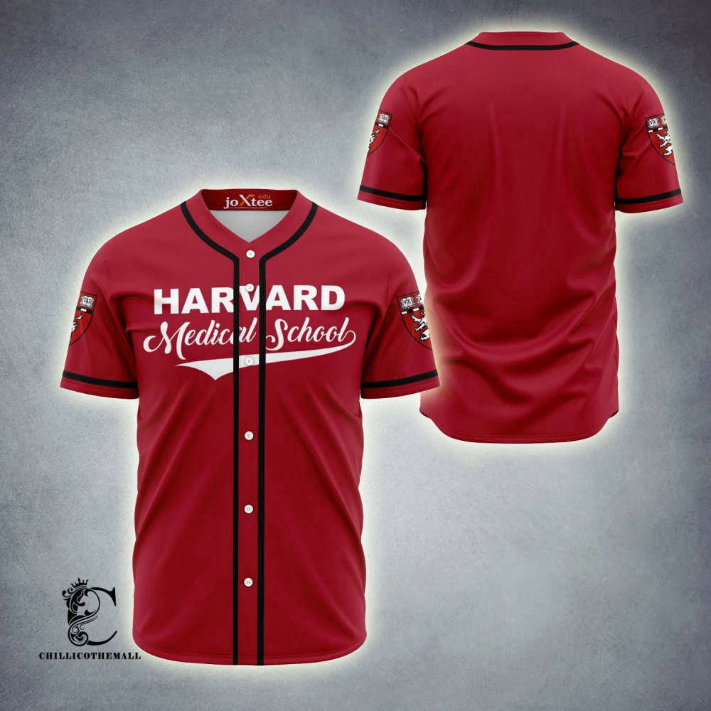 Harvard School Red Baseball Jersey