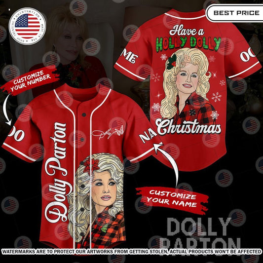 Have A Holly Dolly Custom Baseball Jersey