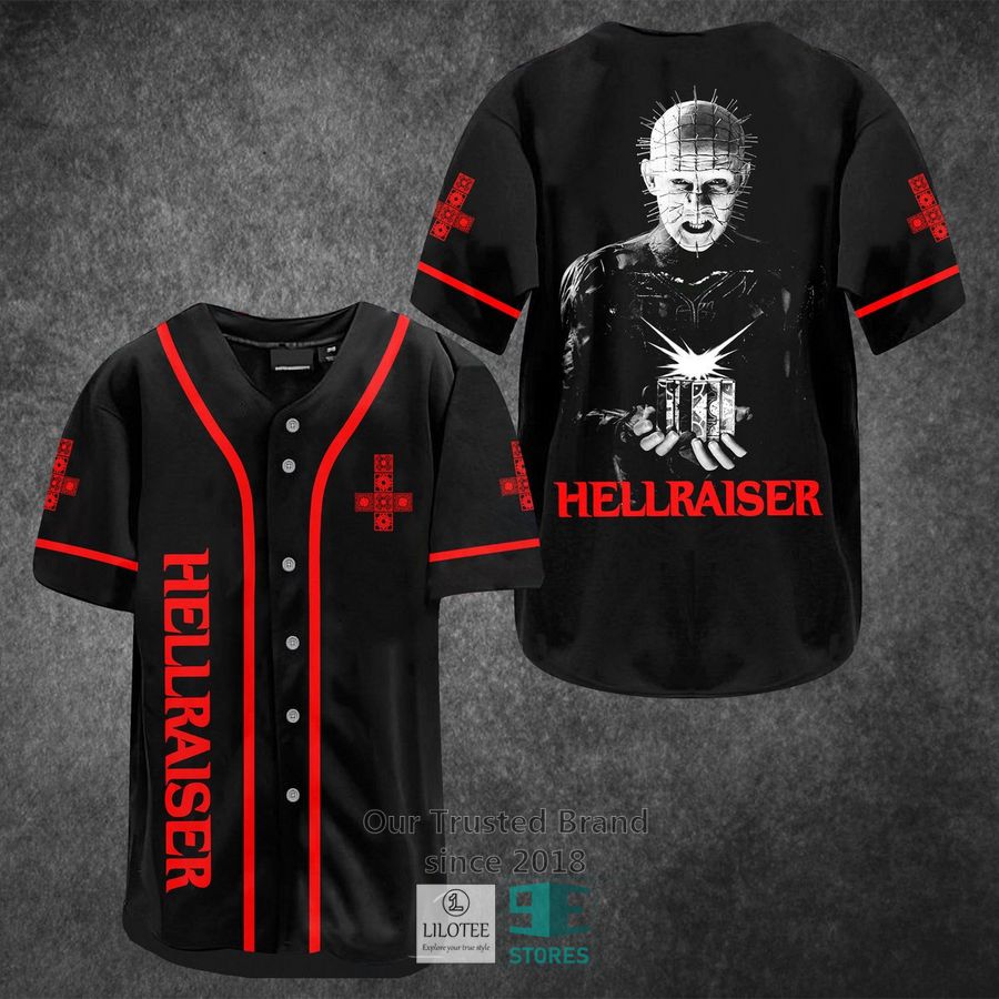 Hellraiser Horror Movie Black Red Baseball Jersey