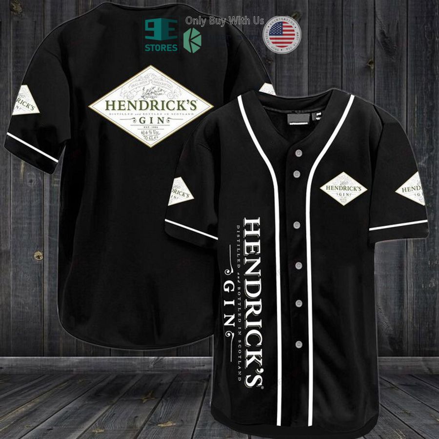 BEST Hendrick's Gin black Baseball Jersey