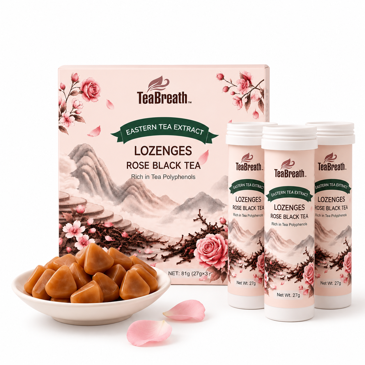 Eastern Tea Extract Lozenges - Rose Black Tea Flavor