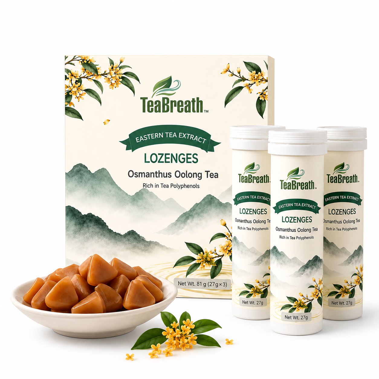 Eastern Tea Extract Lozenges - Osmanthus Oolong Tea Flavor