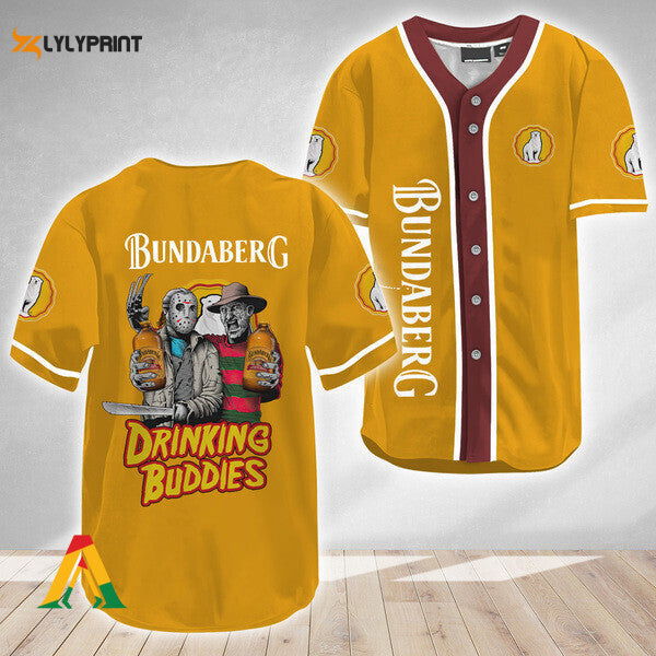 Horror Freddy Jason Drinking Buddies Bundaberg Rum Baseball Jersey - lylyprint.com T-Shirts, Hoodie, Sweatshirt