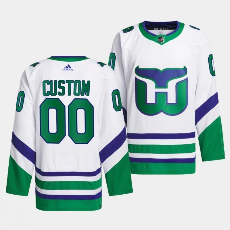hurricanes whalers custom white jersey