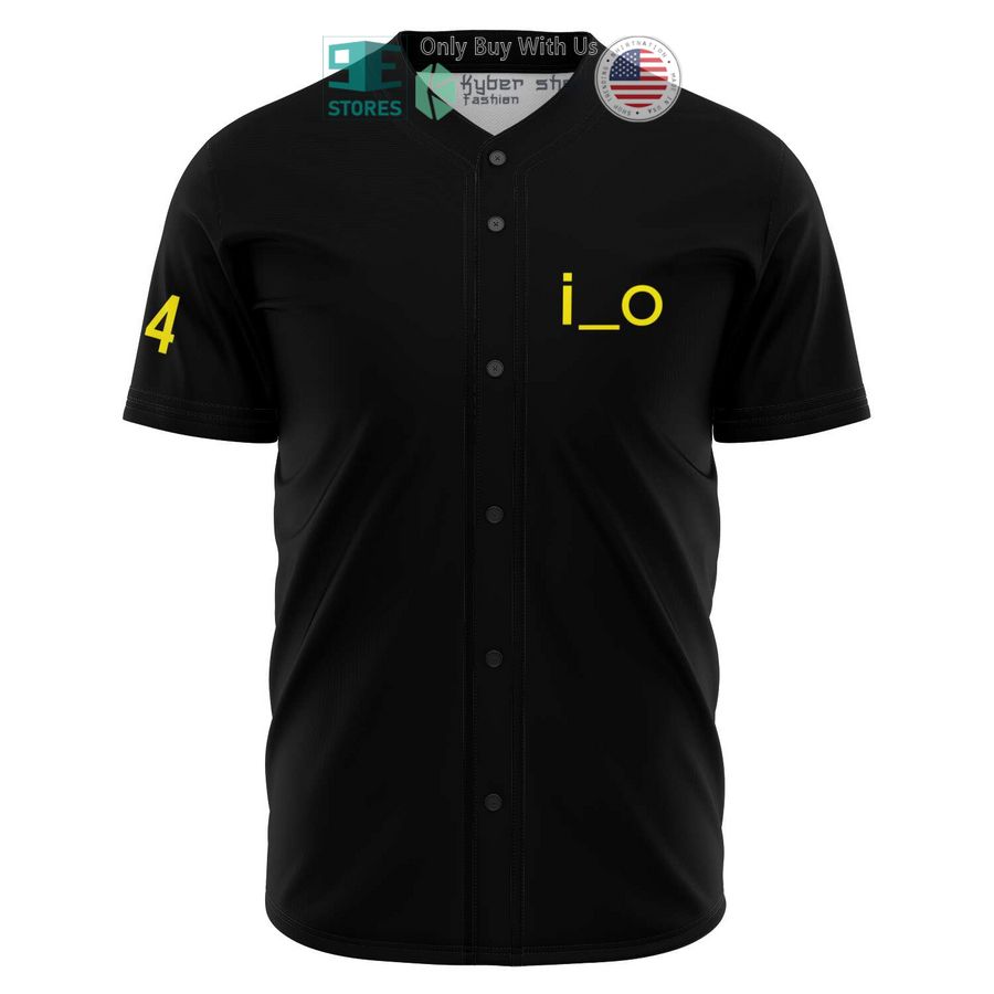 BEST I_O Acid 444 black Baseball Jersey