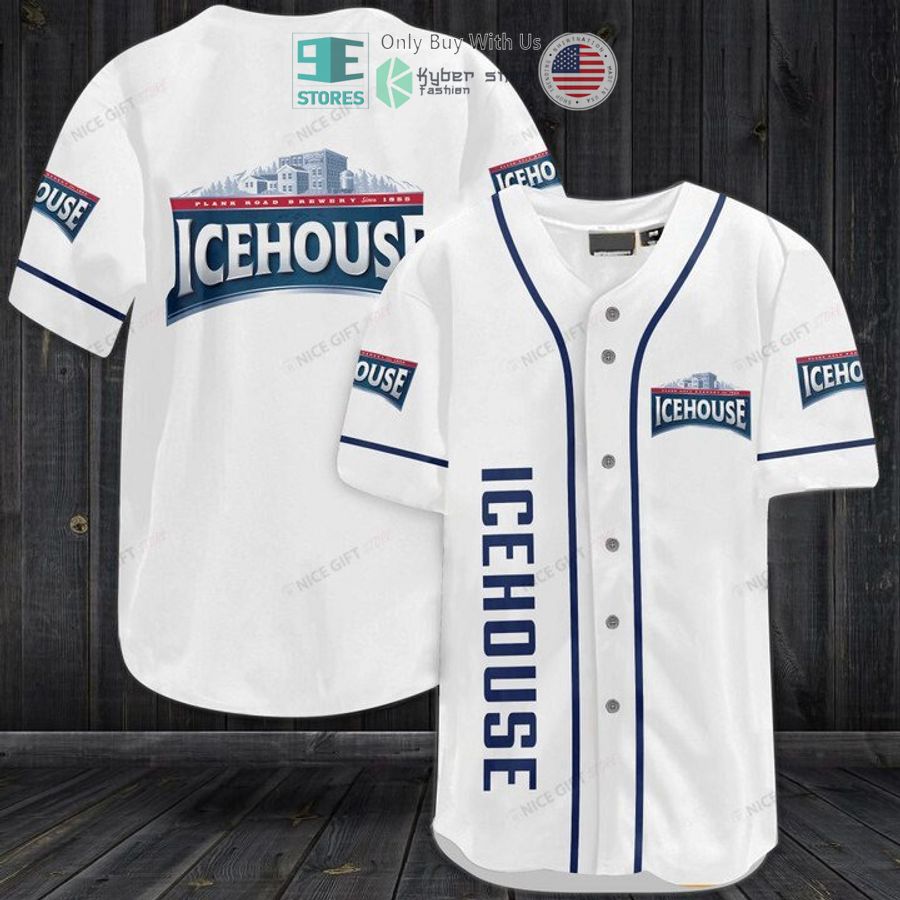 BEST Icehouse white Baseball Jersey