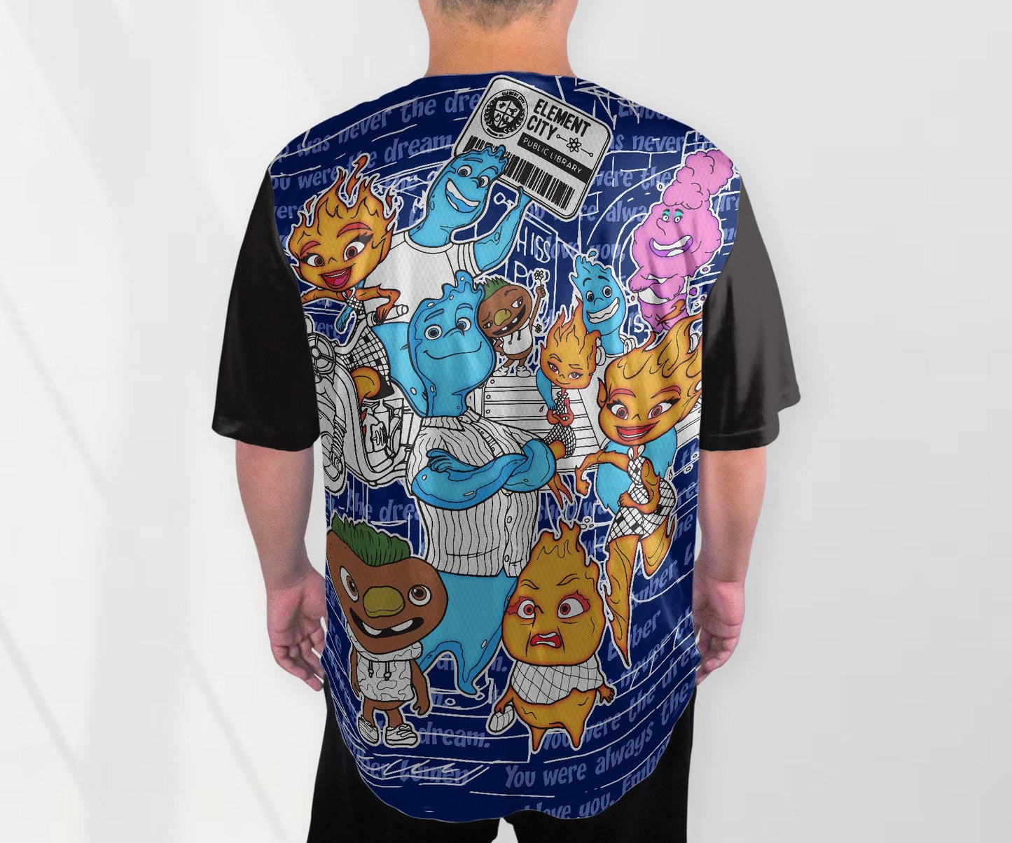 Elemental Baseball Jersey  Wade Ember Jersey Cartoon Baseball Shirt Gifts Hoodie, Sweatshirt | WearSparks.com (Image 3)