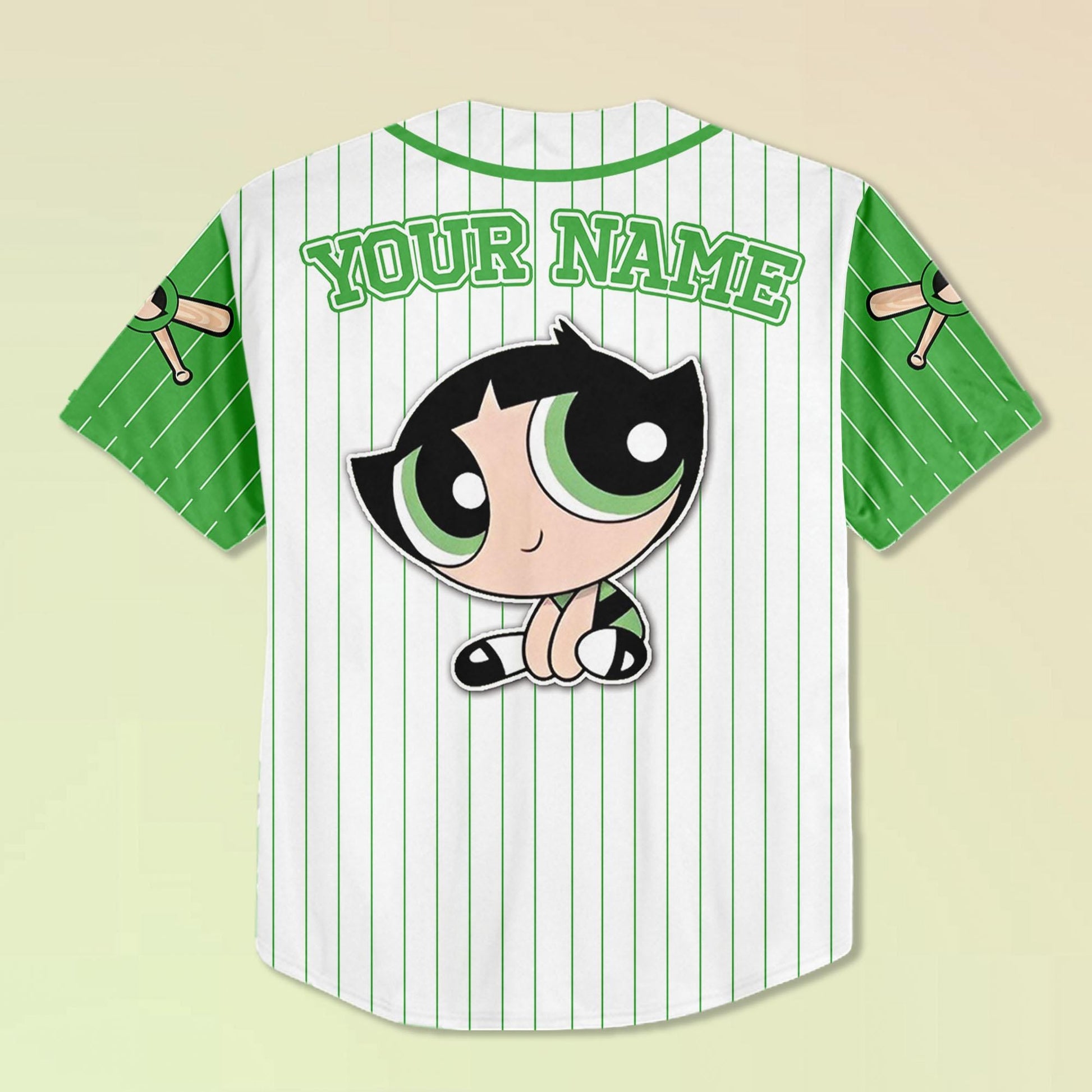 Custom Buttercup Baseball Jersey, Kid Youth Adult Jersey, Personalized Name Number Shirt, Power Cartoon Team... (Image 3)