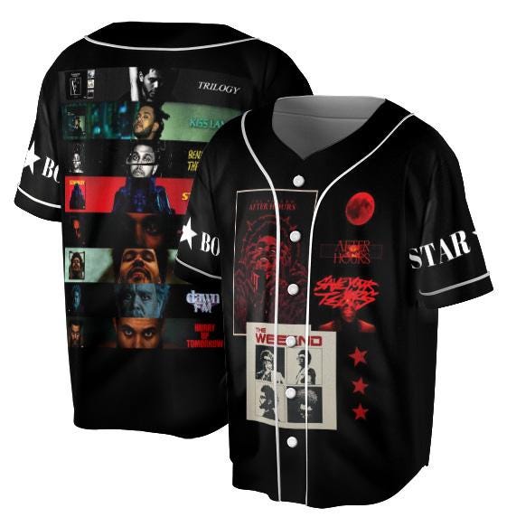 The Weeknd Merch XO Albums Jersey, Top Albums The Weeknd Vintage Jersey T-Shirts, Hoodie, Sweatshirt (Image 1)