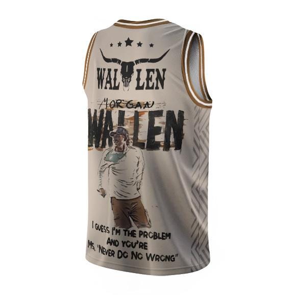 Morgan Wallen I’m The Problem Tour 2025 Basketball Jersey T-Shirts, Hoodie, Sweatshirt | WearSparks.com (Image 2)