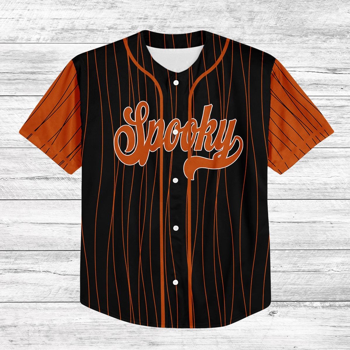 Custom Spooky Baseball Jersey, Halloween Jersey Shirt, Kids Youth Adult Matching Halloween Outfit, October 31... (Image 2)