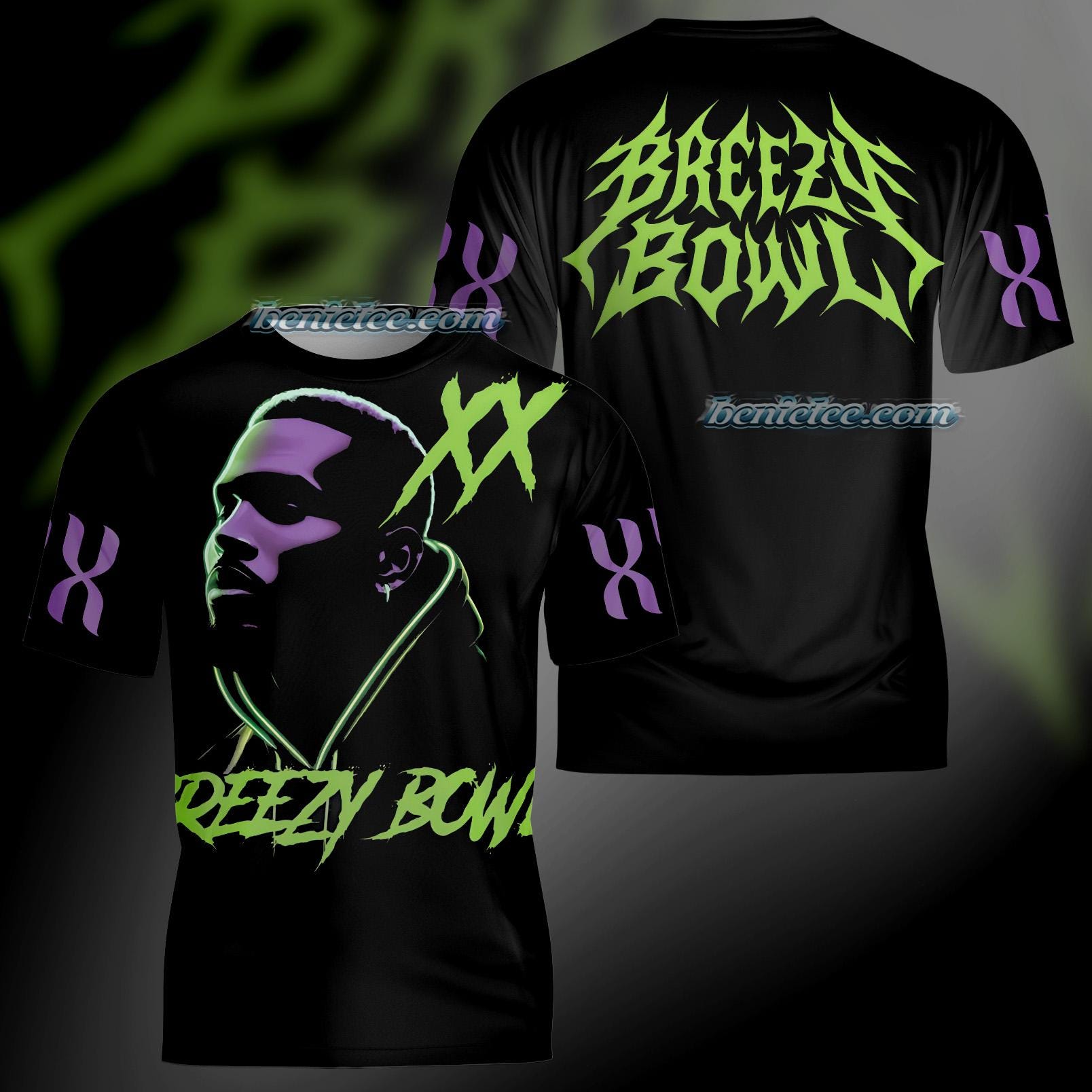 Chris Brown Shirt 3D, Breezy Bowl XX Tour Shirt, Chris Brown Album Shirt, Concert Retro 2025 Shirt Hoodie,... (Image 2)