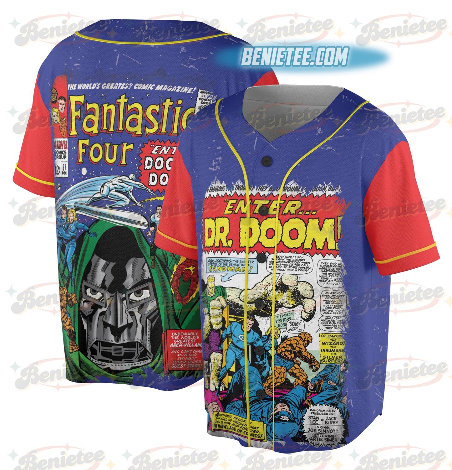Fantastic Four Jersey, Limited Edition Jersey,Doctor Doom and the Silver Surfer T-Shirts, Hoodie, Sweatshirt (Image 1)