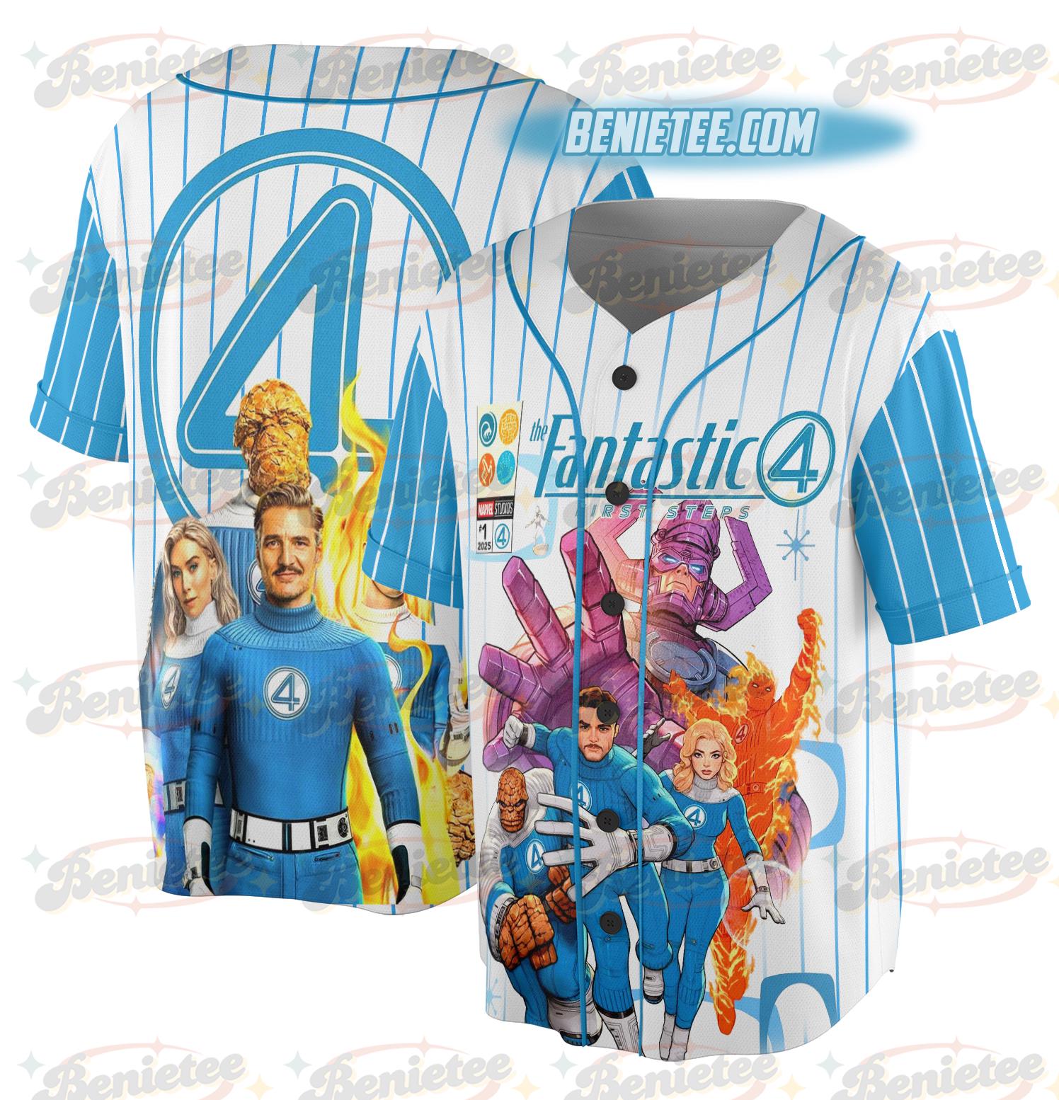 The Fantastic Four First Steps Baseball Jersey T-Shirts, Hoodie, Sweatshirt | WearSparks.com (Image 2)