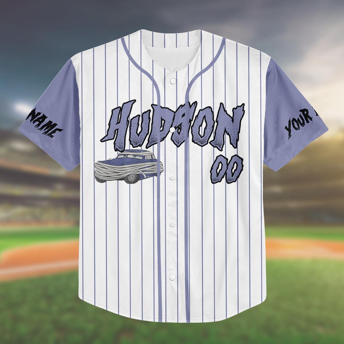 Custom Halloween Baseball Jersey | Personalized Hudson Car Jersey | Trick or Treat Outfit for Kids, Youth,... (Image 2)