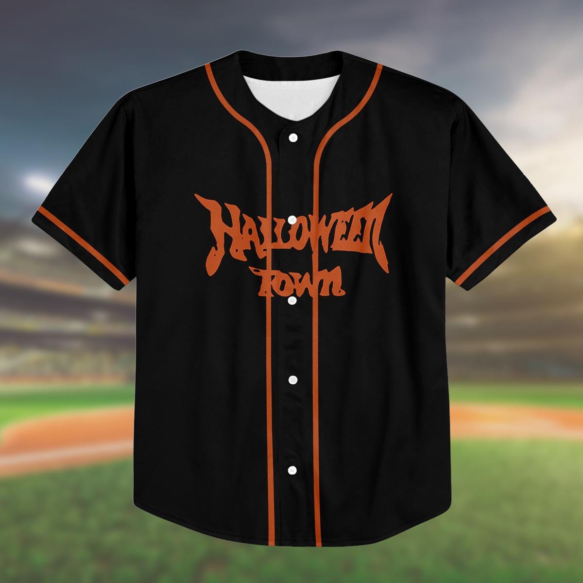 Halloween Town Baseball Jersey, Custom Halloween Shirt, Kid Youth Adult Jersey, Spooky Matching Outfit, Trick... (Image 2)