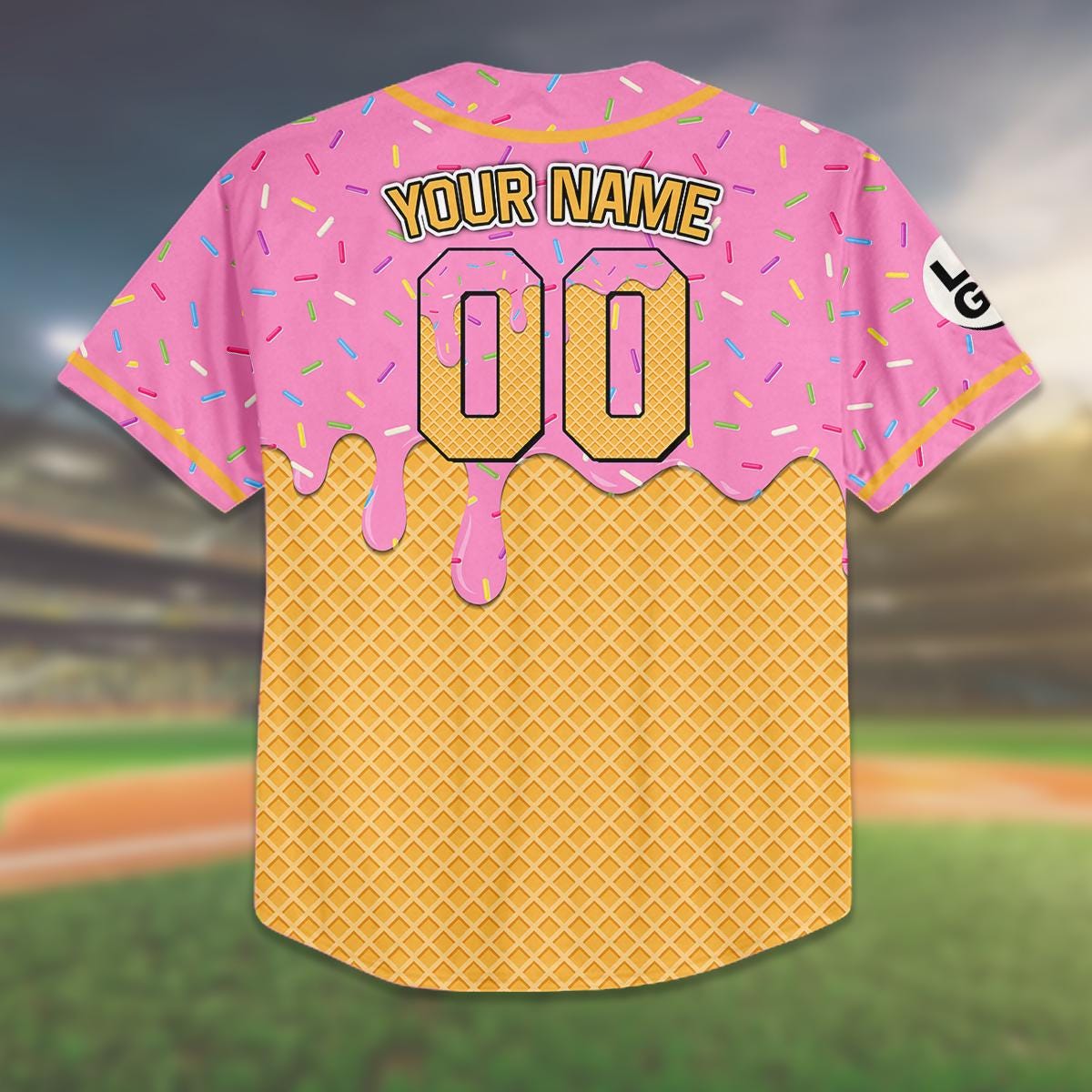 Custom Ice Cream Baseball Jersey, Personalized Name Number Shirt, Birthday Gift, Family Trip Matching Outfit,... (Image 3)