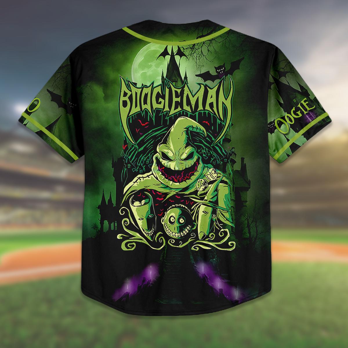 Custom Halloween Baseball Jersey, Oogie Boogie Baseball Shirt, Personalized Halloween Jersey, Spooky Gift,... (Image 3)
