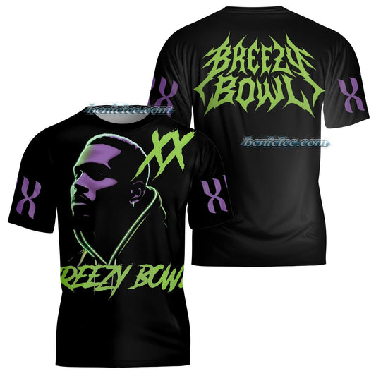 Chris Brown Shirt 3D, Breezy Bowl XX Tour Shirt, Chris Brown Album Shirt, Concert Retro 2025 Shirt Hoodie,... (Image 1)
