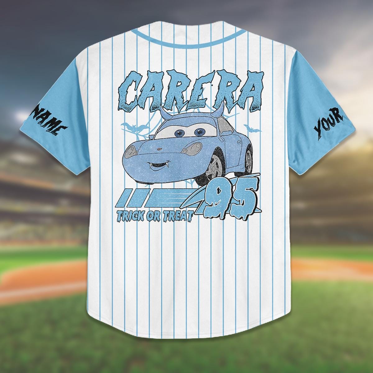Custom Carera Baseball Jersey Halloween Outfit, Trick or Treat Jersey for Kids & Adults, Personalized Halloween... (Image 3)