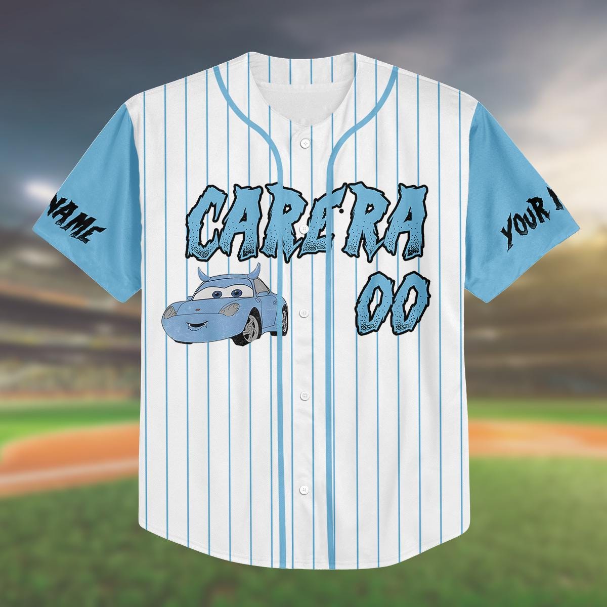 Custom Carera Baseball Jersey Halloween Outfit, Trick or Treat Jersey for Kids & Adults, Personalized Halloween... (Image 2)