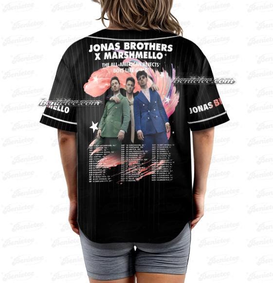 Jonas Bros 20th Annivesary Tour 2025 Baseball Jersey T-Shirts, Hoodie, Sweatshirt | WearSparks.com (Image 2)