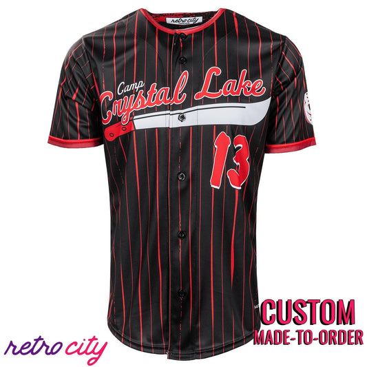 Camp Crystal Lake Horror Custom Baseball Jersey