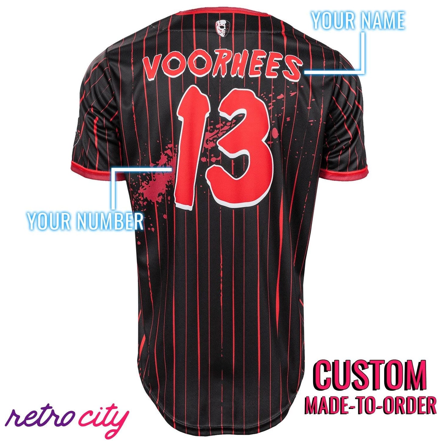Camp Crystal Lake Horror Custom Baseball Jersey