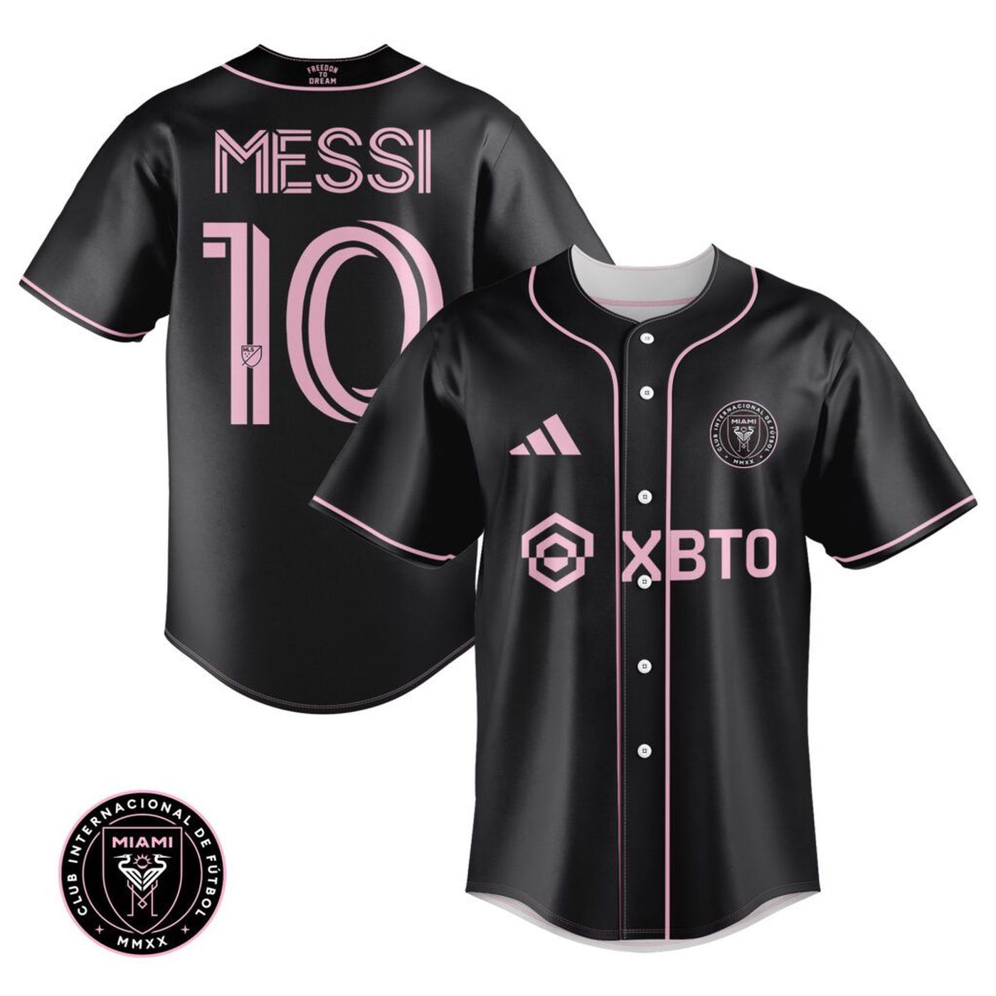 Inter Miami Leo Messi Black Baseball Jersey Gift for Men Women - Bafud T-Shirts, Hoodie, Sweatshirt (Image 2)