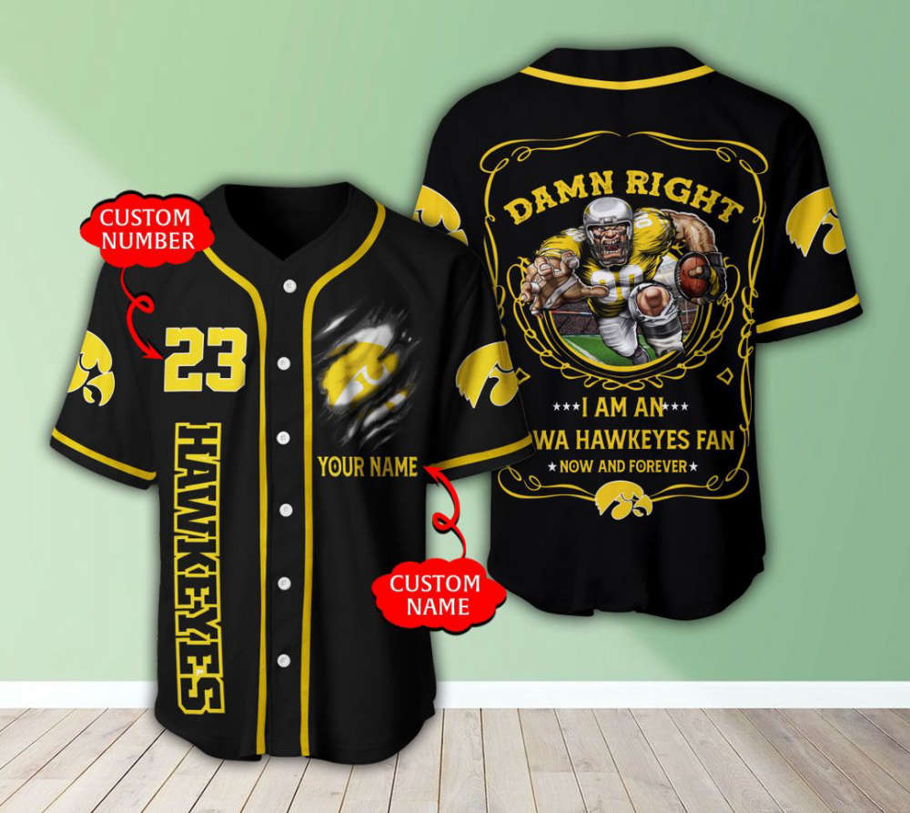Iowa Hawkeyes Personalized Baseball Jersey BJ0166 - lylyprint.com T-Shirts, Hoodie, Sweatshirt | WearSparks.com (Image 2)