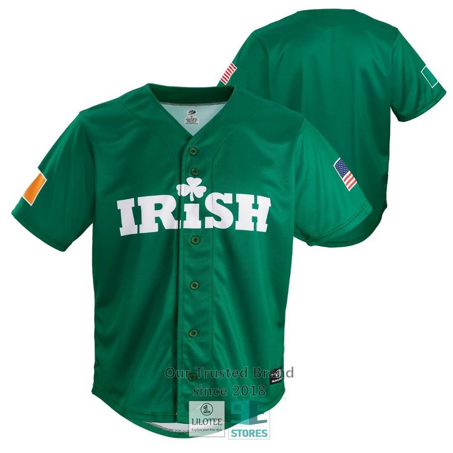Irish Clover Green Baseball Jersey