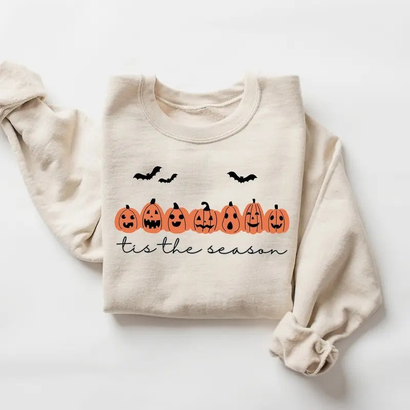 is The Season Halloween Sweatshirt,Halloween Sweatshirt,Spooky Season,Coffee Shirt,Halloween Design Shirt,Halloween Gift,...