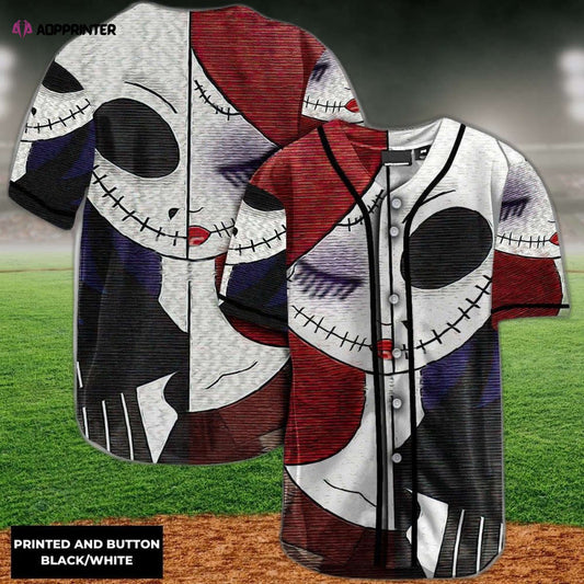 Jack and Sally Baseball Jersey: Trendy and Stylish Nightmare Before Christmas Apparel