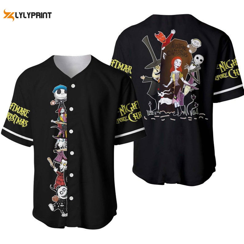 Jack & Sally The Nightmare Before Christmas All Over Print Baseball Jersey - lylyprint.com T-Shirts, Hoodie, Sweatshirt