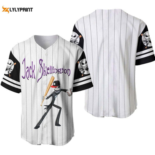 Jack Skellington All Over Print Pinstripe Baseball Jersey - lylyprint.com T-Shirts, Hoodie, Sweatshirt | WearSparks.com