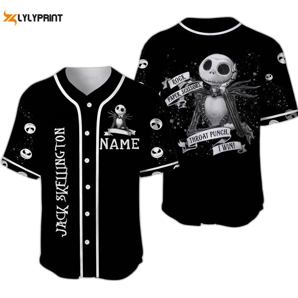 Jack Skelllington Baseball Jersey For Men Women, Nightmare Before Xmas Halloween Jersey - lylyprint.com T-Shirts, Hoodie,...