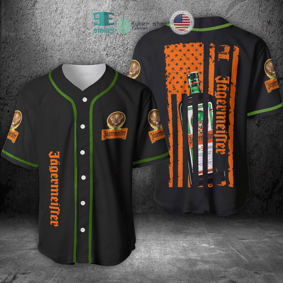 BEST Jagermeister United States Flag black Baseball Jersey