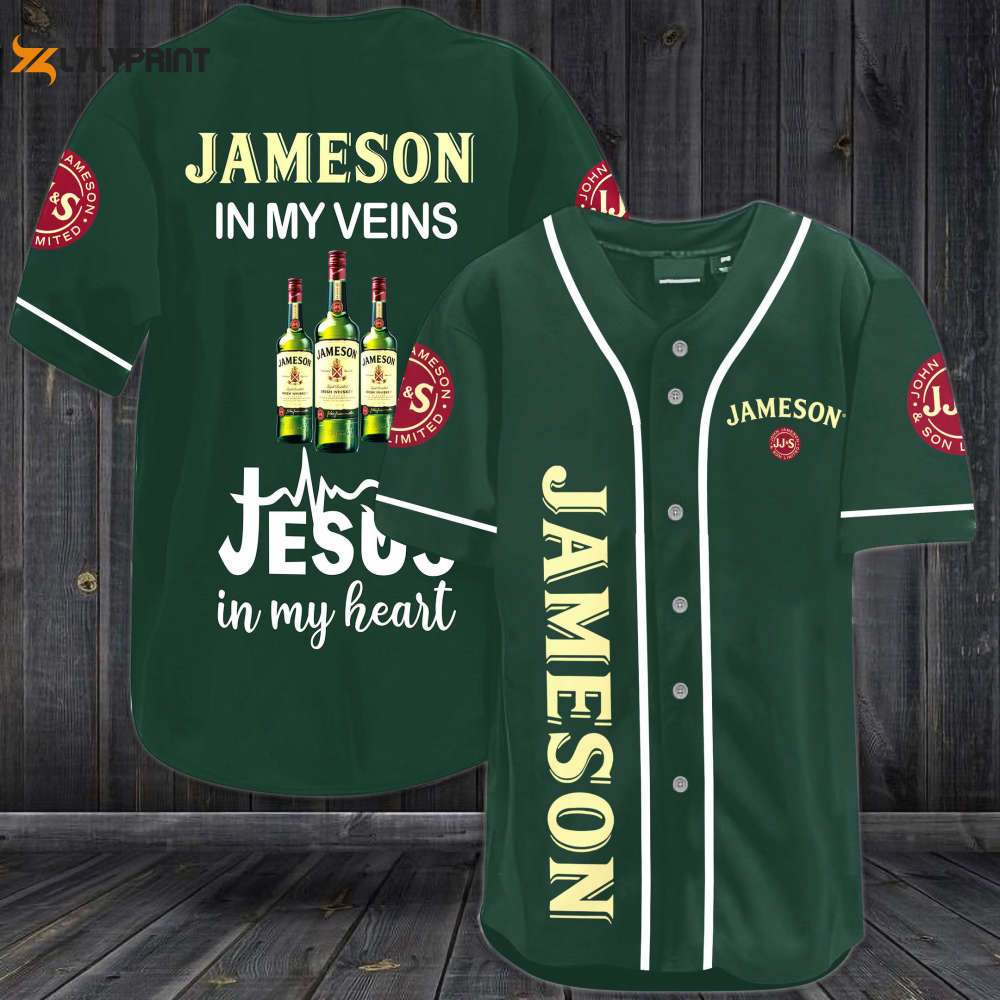 Jameson In My Veins Jesus In My Heart Baseball Jersey - lylyprint.com T-Shirts, Hoodie, Sweatshirt | WearSparks.com