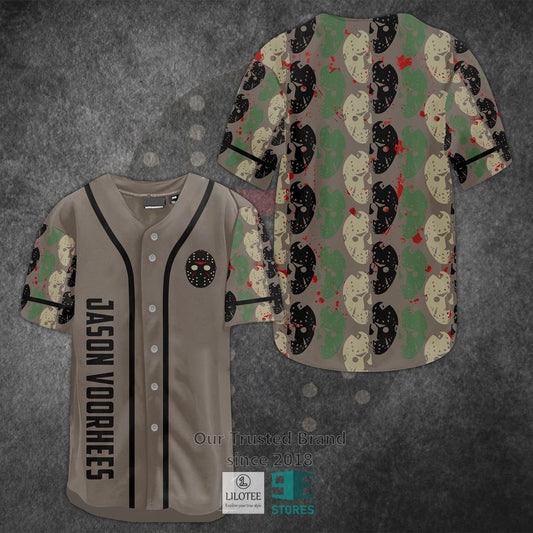 Jason Voorhees Faces Horror Movie Baseball Jersey