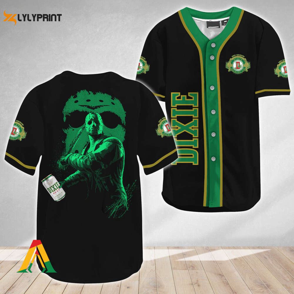 Jason Voorhees Friday The 13th Dixie Beer Baseball Jersey - Gift for Men Women - lylyprint.com T-Shirts, Hoodie, Sweatshirt