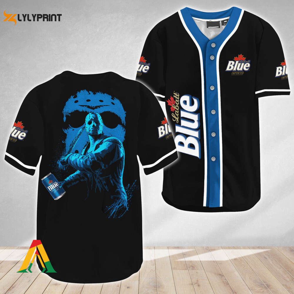 Jason Voorhees Friday The 13th Labatt Blue Baseball Jersey - Gift for Men Women - lylyprint.com T-Shirts, Hoodie, Sweatshirt