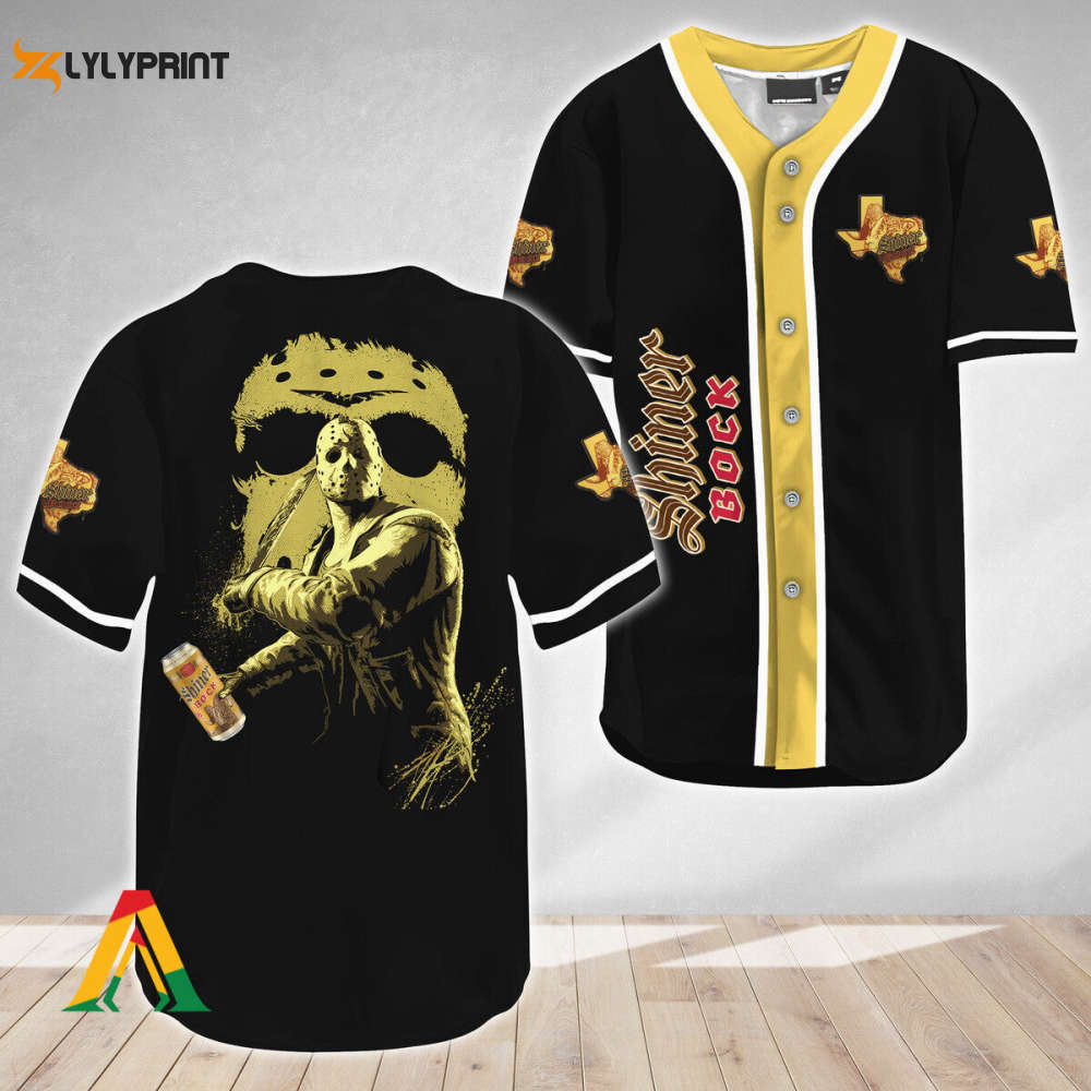 Jason Voorhees Friday The 13th Shiner Bock Beer Baseball Jersey - Gift for Men Women - lylyprint.com T-Shirts, Hoodie,...