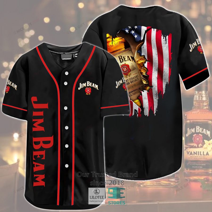 Jim Beam US Flag Baseball Jersey