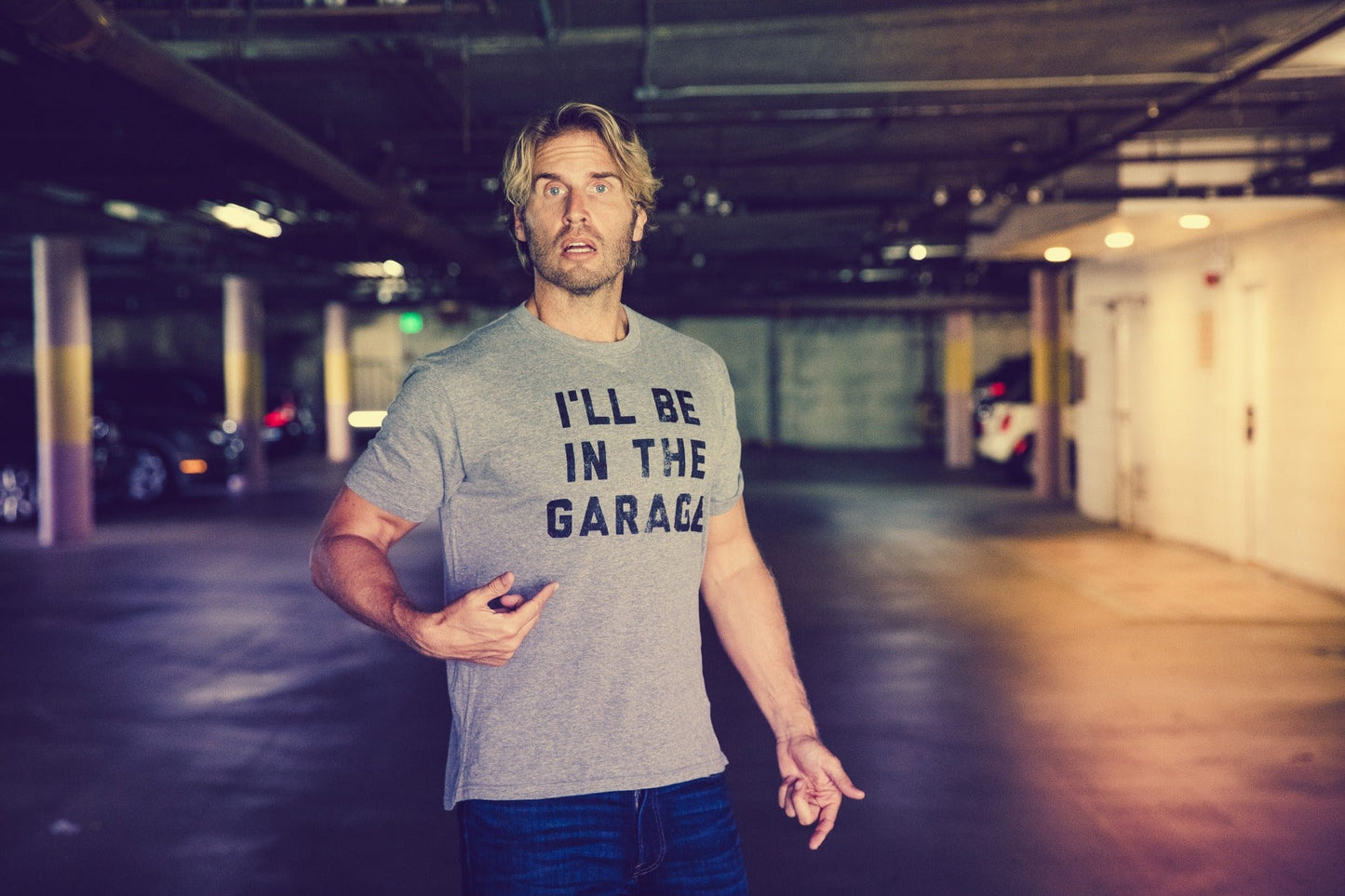 I'll Be In The Garage Men's T Shirt Hoodie, Sweatshirt | WearSparks.com (Image 2)