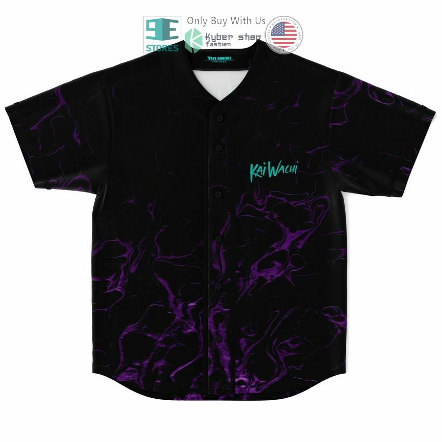 BEST Kai wachi Skull Team black violet Baseball Jersey