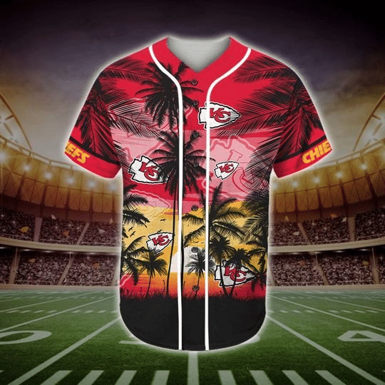 Kansas City Chiefs Tropical Baseball Jersey Gifts for Fans - lylyprint.com T-Shirts, Hoodie, Sweatshirt (Image 2)