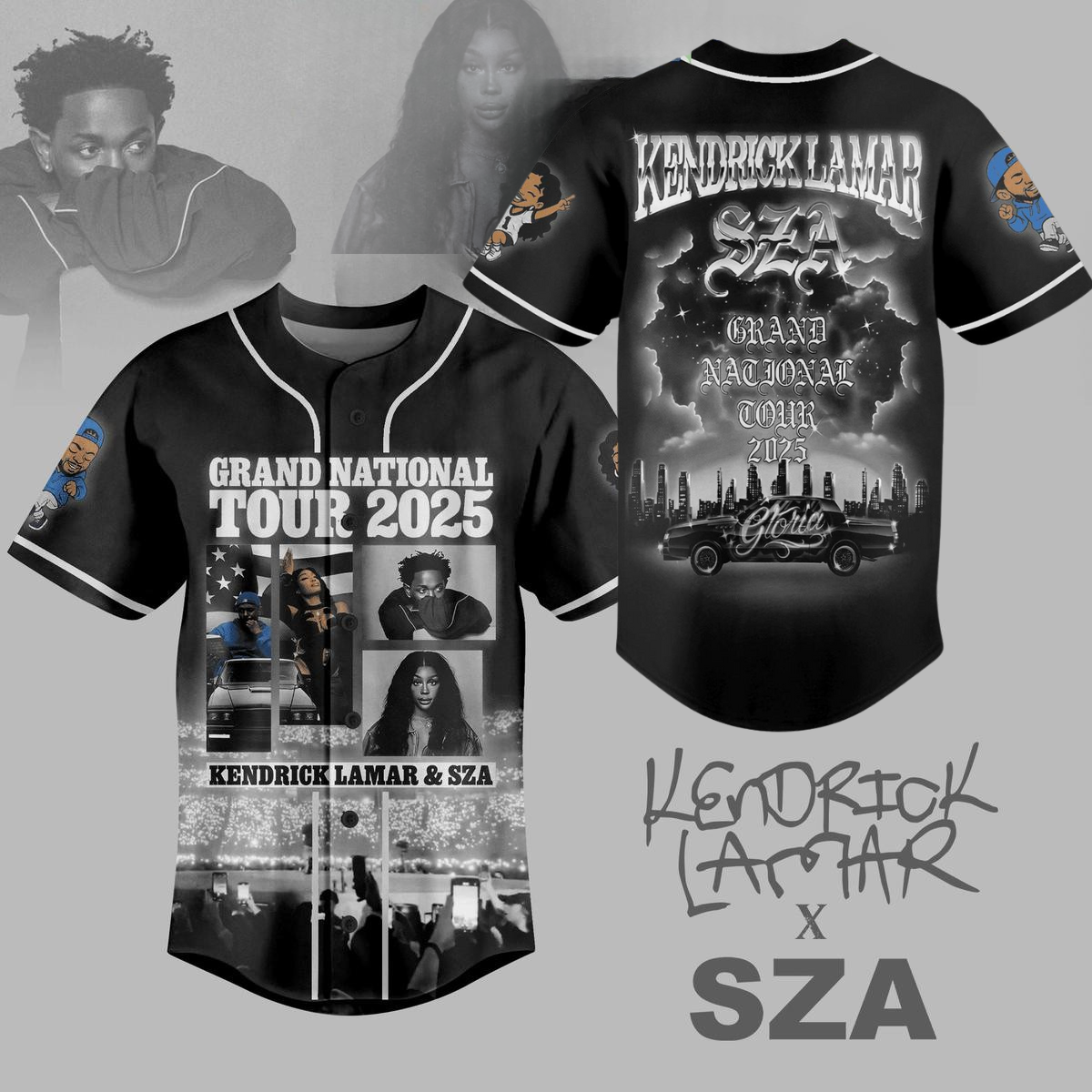Kendrick Lamar x SZA Stylish Music Trendy Baseball Jersey T-Shirts, Hoodie, Sweatshirt | WearSparks.com