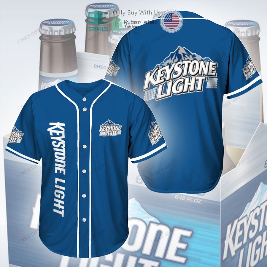 BEST Keystone Light blue Baseball Jersey