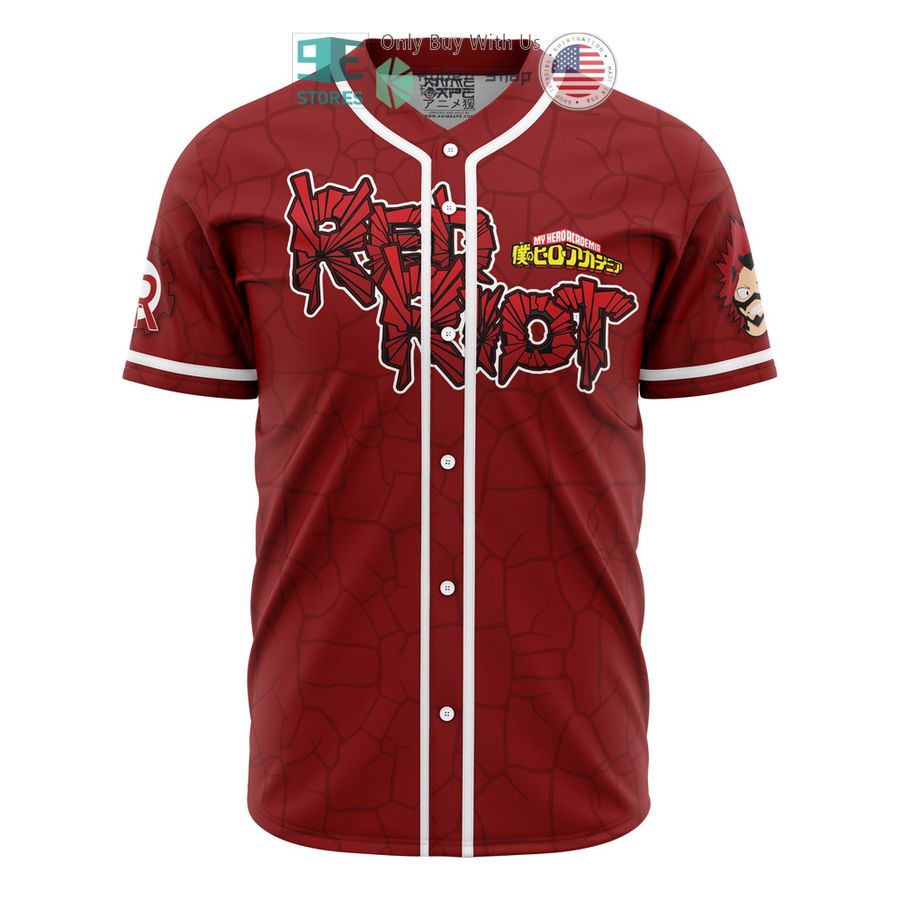 BEST Kirishima Red Riot My Hero Academia Baseball Jersey
